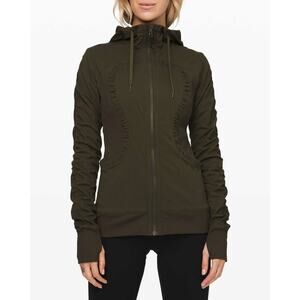 Lululemon Dance Studio Full Zip Jacket III Dark Olive Green 6